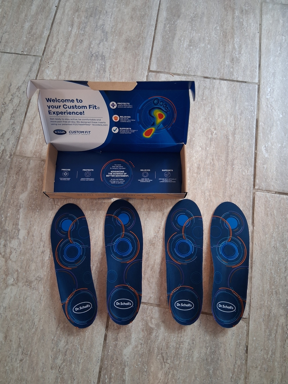 Dr. Scholl's Custom Fit Comfort Plantar Fasciitis Insoles Orthotics Shoe Inserts